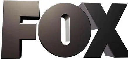 A black and white logo for the fox television network.