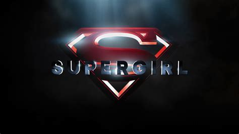 A red and silver logo for supergirl.